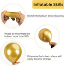 RUBFAC Gold Balloons Different Sizes Chrome Gold Balloon Arch Kit 129pcs — 3