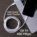 Amazon Basics USB-C to Lightning Charger Cable, Apple MFi Certified for iPhone 14 13 12 11 X Xs Pro, Pro Max, Plus, iPad, Fast Charging, High Speed Data Sync, 6 ft, White 6