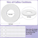 84 Pcs Callus Cushions for Bottom of Feet Self Adhesive Donut Corn Remover Pads Corn Patches for Foot Toes Blister Bunion Wart Pain Relief, White — 3