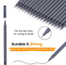 iBayam Fineliner Pens, Slim Barrel, Fine Point 0.38mm, Black Ink, 18 Count | 1 Count (Pack of 18) — 1
