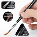 10Pcs Micro Paint Brushes Set with Triangular Handles - For Acrylic, Watercolor, Crafts, Models | Black — 2