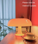 Orange Mushroom Lamp, Mid Century Modern Table Lamp for Bedroom, Minimalist Mushroom Decor Bedside Small Lamps,… — 2