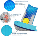 AOMIG Height Increase Insoles 1.5cm Unisex Invisible Heel Lift Inserts Half Increased Shoe Lifts Soft Elastic Breathable Shoe Insoles Shock Absorption Heel Cushion Pads High Pads for Men Women, Blue — 4