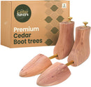 Cedar Boot Tree for Men - Natural Aromatic Wood Boot Tree Grown In USA, For Boots & Shoes, Storage Bag Included — 1
