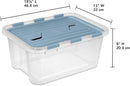 Sterilite Hinged Lid Storage Box Plastic Container, 20 Quart, 6-Pack — 2
