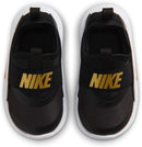 Nike Kids' Flex Runner 4 Running Shoes - Boys Girls Toddler Baby Sneakers - Black/Metallic Gold/White — 3