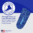 PowerStep Pinnacle 3/4 Orthotic Insole for Tight Shoes, Plantar Fasciitis Relief, Arch Supports Orthotic Insoles for Women and Men, Made in The USA (Men's 5-6.5 / Women's 7-8.5) - Blue/Light Blue — 4