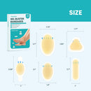 Hydrocolloid Gel Blister Bandages Pads - Promifun Waterproof Adhesive Blisters Bandages - Blister Pads for Heel, Foot, Toe, Feet - Gel Blister Chshions for Prevention & Recovery (45ct, Variety Pack) | 45 Count (Pack of 1) — 6