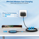 Magnetic Wireless Charger iPhone,6FT Charger for Apple MagSafe Charger 2Pack Fast Wireless Charging Pad for iPhone 16 Pro Max/16 Pro/16 Plus/15 ProMax/15/14/13/12/AirPods 3/2/Pro Mag-Safe Charging Pad photo 3