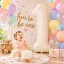 40 Inch Beige Number 1 Balloon for Fun to be One 1st Birthday Decorations | Cream — 3