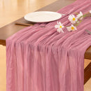 Cheesecloth Table Runner Fall Boho Wedding Birthday Party Home Decor | Mauve | 10ft X 1pc — 1