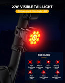 Zewdov High Lumen Super Bright Bike Lights for Night Riding, Adjustable Modes Bicycle Lights Front and Rear, IP65 Waterproof & Rechargeable Bike Headlight and Taillight Set for Cycling Electronics — 3