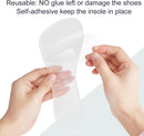 2 Pairs High Heel Inserts Women, Self-Adhesive Gel Sandal Inserts Insoles, New Anti Slip Design Comfort Insert, 3/4 Length Dress Shoe Inserts Pain Relief, Shock & Sweat Absorption, 2 Clear S — 3