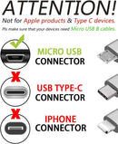Micro USB Cable, 2 Pack [6FT, 6FT], Fast Charging Cable, High Speed Data Transfer Cable, Android Phone Cable for Samsung Galaxy S7 Edge S6 S5 and More, Trustable, MYFON 4