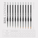 Nicpro 10 PCS Detail Paint Brushes Set, Miniature Brushes for Fine Detailing & Art Painting - Acrylic, Watercolor, Oil, Models, Paint by Numbers, Craft | 10PCS - Detail — 7
