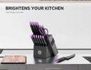 ASETY Knife Set, 15 PCS Kitchen Knife Set with Built-in Sharpener Block — 6