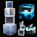 RESINWORLD Set of 4, 3", 2", 1.5", 1", 0.5" Clear Silicone Cube Molds, Large Deep Square Epoxy Resin Mold,… — 3