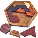 KINGOU Wooden Hexagon Tangram Brain Teaser Puzzle — 1