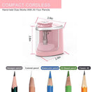 Aogwat Pencil Sharpener Electric Pencil Sharpener for Kids, Blade to Fast Sharpen, Suitable for No.2/School/Classroom/Office/Home (Pink) — 3