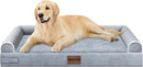 NANUYA Orthopedic Dog Bed for Large Dogs, 36 x 27 Inch, Light Grey
