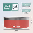Coldest Dog Bowl - Anti Rust Metal, Non Slip, 3 Layers Insulated Stainless…