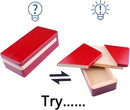 DC-BEAUTIFUL Impossible Puzzle Master Secret Opening Wooden Red Magic Box with Secret Drawer - Mysterious Gift Puzzle — 2