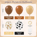 12inch Western Balloons with Brown Nude Gold Confetti Cow Latex Balloons — 2
