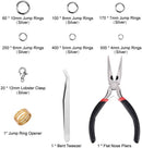Paxcoo 1500Pcs Silver Jump Rings with Lobster Clasps and Jewelry Pliers for Jewelry Making Supplies Findings and… — 2