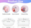 4 Pack Deep Coaster Molds, Square Round Coaster Resin Molds, Small Coaster Silicone Molds for Resin Casting — 4