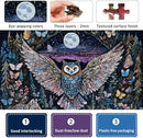 Naturelish 1000 Piece Jigsaw Puzzle for Adults, Glow-in-The-Dark Owl Puzzle