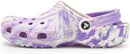 Crocs Kids Classic Watercolor Marbled Clog – Purple/Multi Glow — 4
