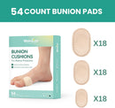 Welnove Bunion Pads to Wear with Shoes - 54 Pcs Moleskin for Feet - Bunion Cushions for Women Men, All-Day Comfort & Protection, Water-Resistant - Beige, Multi-Size | Beige(54 Count) — 6