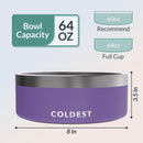 Coldest Dog Bowl - Anti Rust Metal, Non Slip, 3 Layers Insulated Stainless…