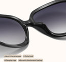 miyya Bug Eye Oversized Polarized Sunglasses Womens, Trendy Retro Sun Glasses for Women 2025, Oversized UV Protection Shades | Black/Grey Gradient — 3