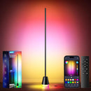 RGB Corner Floor Lamp, Smart Modern LED Mood Light, Glossy Black — 1