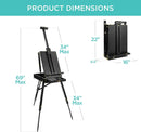 Best Choice Products Art Easel for Painting, Portable Wooden Adjustable Artist Tripod with Sketch Box, 32-Piece Art Set with Acrylic Paints, Brushes, Canvases & Palette - Black — 7