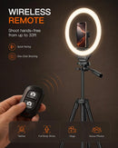 SENSYNE Ring Light with Stand, 50" Phone Tripod with Wireless Remote photo 6