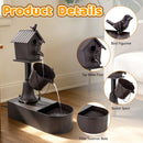 ROARLITEE Metal Outdoor Garden Fountain 27" Soothing Water Flow