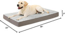 KSIIA Orthopedic Dog Bed for Large Dogs with Waterproof Lining, Grey, 35x22 — 8
