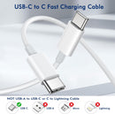 APFEN USB C to USB C Cable (6FT, 2Pack),Type-C 60W Fast Charging Cord 5