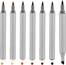 Leinuosen 6 Pack Dual Tip Leather Dye Marker Pens Touch up Pen Shoe Marker Leather Flow Marking Pen for Furniture Scratches Shoe Repair — 1