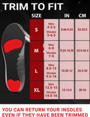 CRUVHEAL Work Pro Boot Insoles Men – Low Arch Shock Absorption (Black, L) — 5