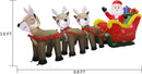 MorTime 9.5 FT Christmas Inflatable Santa Claus on Sleigh Pulled by Three Reindeers with Gift Boxes, Blow up Lighted Yard Decor for Outdoor Decorations — 3