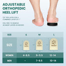 Heel Lift Inserts for Uneven Legs - (for One Foot) Welnove 4 Layers Adjustable Orthopedic Shoe Lifts for Women Men Leg Length Discrepancy, Heel Spur Pain - Increasing 1/4" 1/2" 3/4" 1 Inch, Medium - Beige — 6