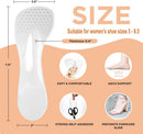3/4 High Heel Cushion Insoles, Self-Adhesive Arch Support Inserts for Flat Feet and Arch Pain Relief, Gel Shoe Inserts for Sandal, Flats and High Heels (2 Pairs, Transparent, Women's 5-8.5) — 5