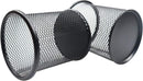 Pen Holder Mesh Pencil Holder Metal Pen Holder Cup Pencil Cup Holder for Desk Office Pen Organizer Black, 4 Pack — 2