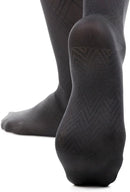 VIM & VIGR Women's Nylon 15-20 & 20-30mmHg Medical Compression Tights | Small/Medium | 15-20 mmHg Compression | Black Solid — 4