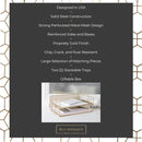 BLU MONACO | Paper Tray Stackable Gold Mesh Set of 2 | Stackable File Trays for Desk Organization | Tiered Desk Organizer with Metal Letter Trays — 3