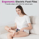 Electric Foot Callus Remover, Apply Oil,Foot File,Reusable Nano-Glass Head, Ergonomic Premium Aluminum Callus Remover for feet, Professional Foot SPA Pedicure Tool at Home - Gray — 2