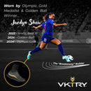 VKTRY Gold Sport Insoles for Cleated Shoes - Carbon Fiber Insole - Weight 171-220 Lbs — 7
